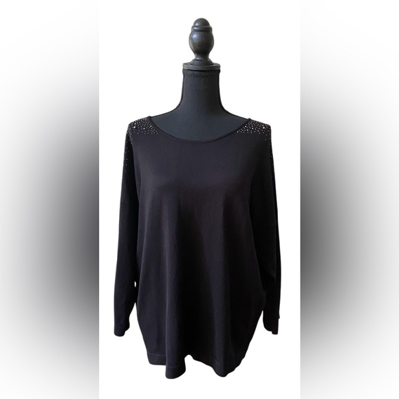 Calvin Klein Sweaters - Calvin Klein: Black Relaxed Embellished Sweater